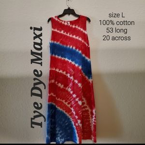 NEW Hand dyed maxi dress sz L